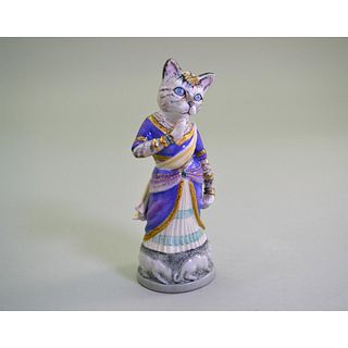Bronte' Porcelain Clowder Of Cats Collection Bengal Candle Extinguisher