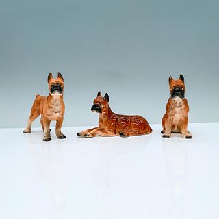 3pc Bullmastiff Ceramic Figurines
