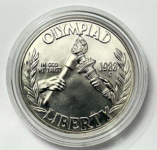 1988-D Olympics Commemorative Silver Dollar