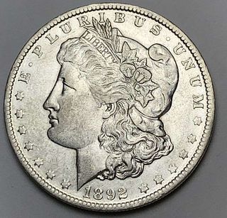 Rare 1892-O Morgan Silver Dollar AU50