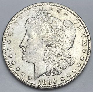 1899 Morgan Silver Dollar AU Details