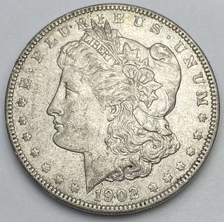 1902 Morgan Silver Dollar AU58