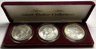1884-1904 New Orleans Morgan Silver Dollar Set Mint Condition (3-coins)