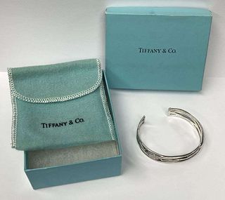 Tiffany & Co. Weave Celtic Bangle Bracelet .925 Sterling Silver