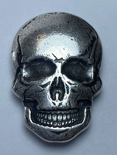 Skull 2 ozt .999 Silver