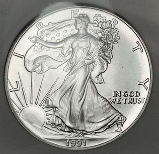 1991 American Silver Eagle NGC MS69