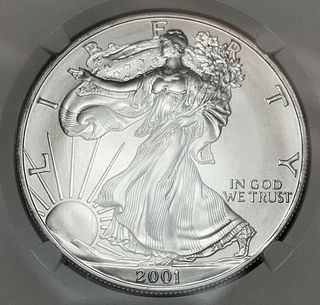 2001 American Silver Eagle NGC MS69 