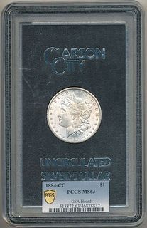 1884-CC Morgan Silver Dollar GSA PCGS MS63