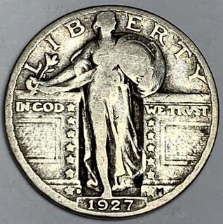 1927-D Standing Liberty Silver Quarter VG8