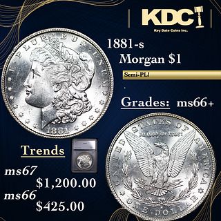 1881-s Morgan Dollar 1 Graded ms66+ By SEGS