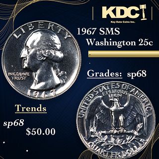1967 SMS Washington Quarter 25c Grades sp68