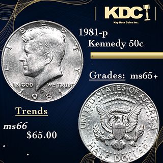 1981-p Kennedy Half Dollar 50 Grades Gem+ Unc