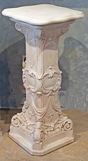 Elegant French Plaster Pedestal