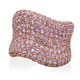 PINK SAPPHIRE & YELLOW GOLD RING