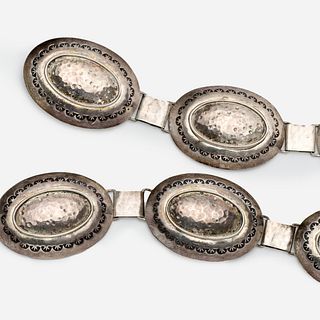 Navajo Sterling Concho Link Belt by Mike Thomas 