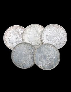 A Lot of Five 1921 Silver Morgan Dollars