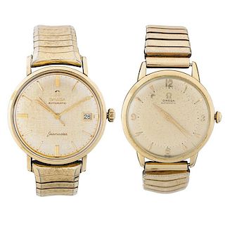 TWO GENTLEMAN'S GOLD FILLED OMEGA WRISTWATCHES