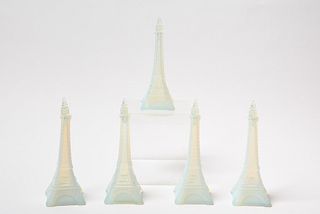 Five Eiffel Tower Glass Perfumes
