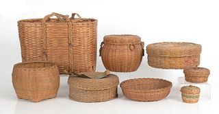 A Group of Native American Baskets 
