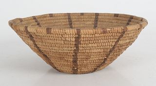 An Early Papago or Pima Coiled Tray Basket 