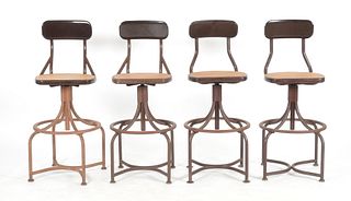 Four Industrial Western Electric Operators Chairs
