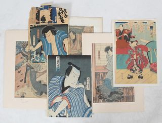 A Group of Six Japanese Woodblock Prints 
