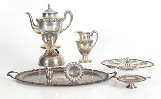 A Group of Mexican Sterling Silver Tableware 