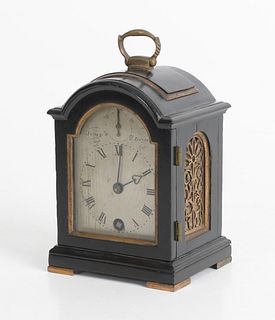 Diminutive George III Style Ebony Bracket Timepiece, Jump, London