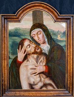 DEPICTION OF THE PIETA OIL PAINTING