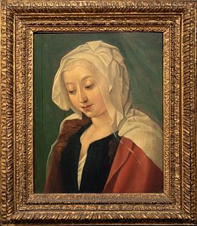 PORTRAIT OF THE MADONNA OIL PAINTING