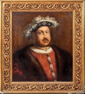 PORTRAIT OF A KING HENRY VIII OIL PAINTING