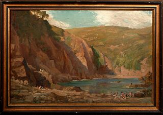 VIEW AT LULWORTH COVE, DORSET OIL PAINTING