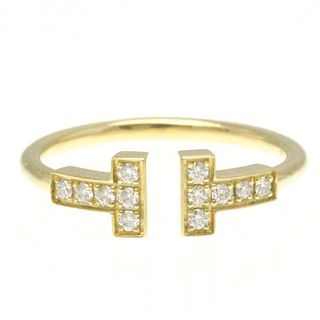 TIFFANY & CO. T WIRE DIAMOND 18K YELLOW GOLD RING
