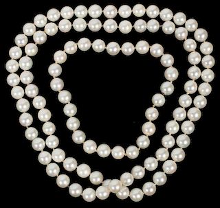 7 3/4 MM PEARL NECKLACE PLUS 7 EXTENSION