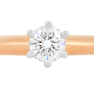 TIFFANY & CO. DIAMOND SOLITAIRE 18K ROSE GOLD RING