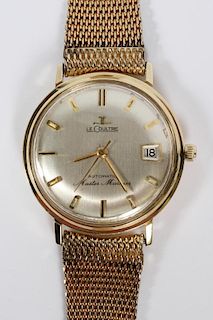 LE COULTRE MASTER MARINER YELLOW GOLD WRIST WATCH
