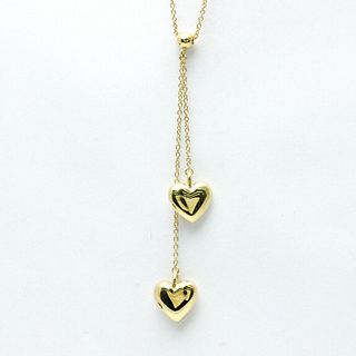 TIFFANY DOUBLE HEART 18K YELLOW GOLD NECKLACE