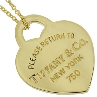 TIFFANY HEART TAG 18K YELLOW GOLD NECKLACE
