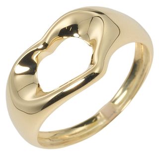 TIFFANY POLISHED OPEN HEART 18K YELLOW GOLD RING
