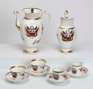 Anónimo, Juego de té con escudo nacional (Siglo XIX)