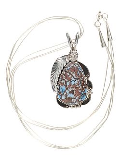 Navajo B. B. Tsosie Silver Turquoise Necklace