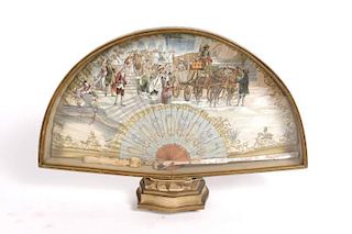 Emile Gallois, French Hand Painted Ladies Fan