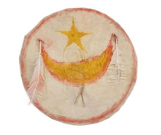 Ca. 1890- Ghost Dance Sioux Painted Dance Shield