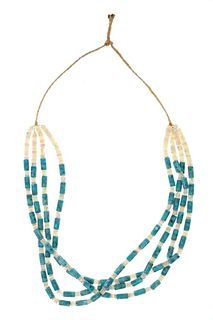 Navajo M. Barlow Turquoise Multistrand Necklace