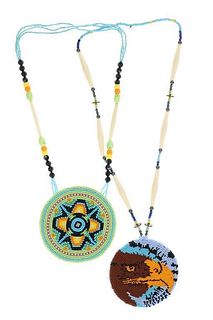 Paiute Modoc Beaded Medallion Necklaces (2)