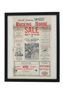 Jaycee Bucking Horse Sale Poster Miles City, MT