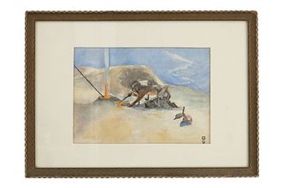 "The Forge" (After John Hassall) Signed GV 1920-30