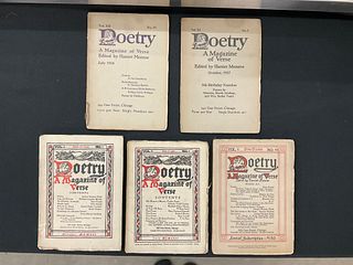 Collection of 5 Poetry, A Magazine of Verse 1912- 1918