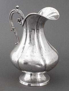 American Victorian Silver Water Pitcher, 19th C.