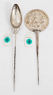 South American Silver Topo Spoons, 2